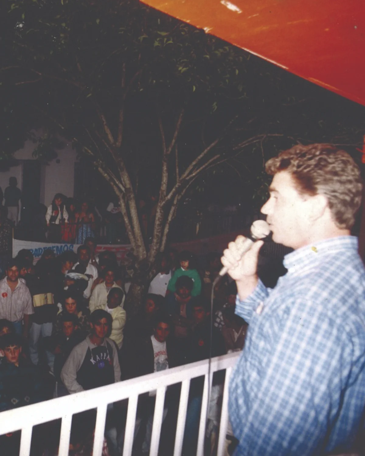 Sérgio Onofre durante uma atividade pública no início de sua trajetória
